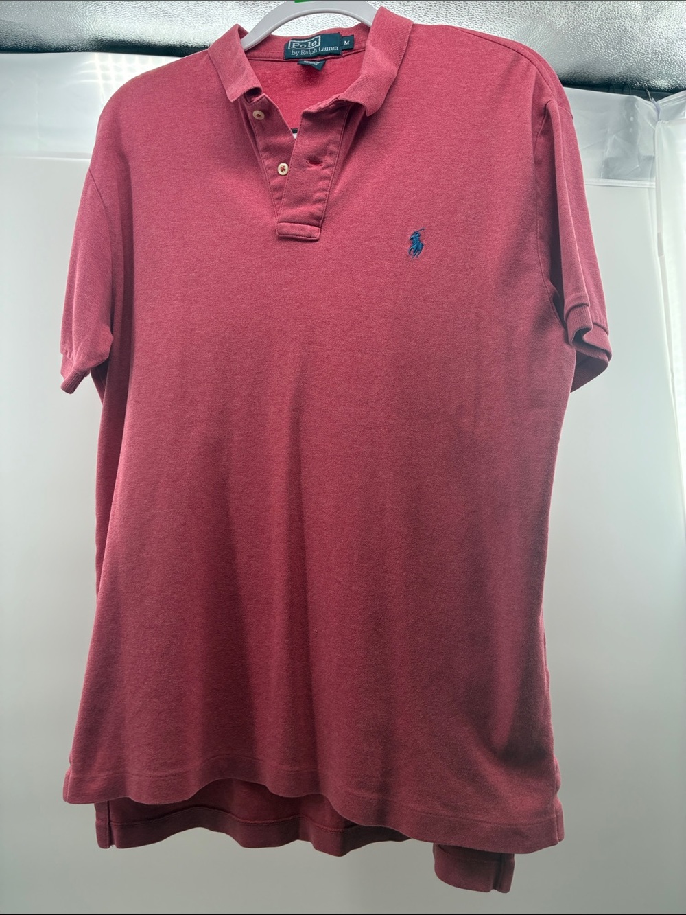 Polo by Ralph Lauren Men's Burgundy Polo with Navy Pony